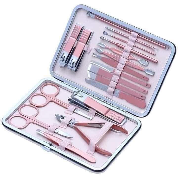BỘ DỤNG CỤ LÀM MÓNG 18 MÓN set đồ nghề làm nail combo bấm dũa móng tay móng chân dụng cụ chăm sóc nails làm móng tay móng chân chuyên nghiệp trọn bộ làm móng