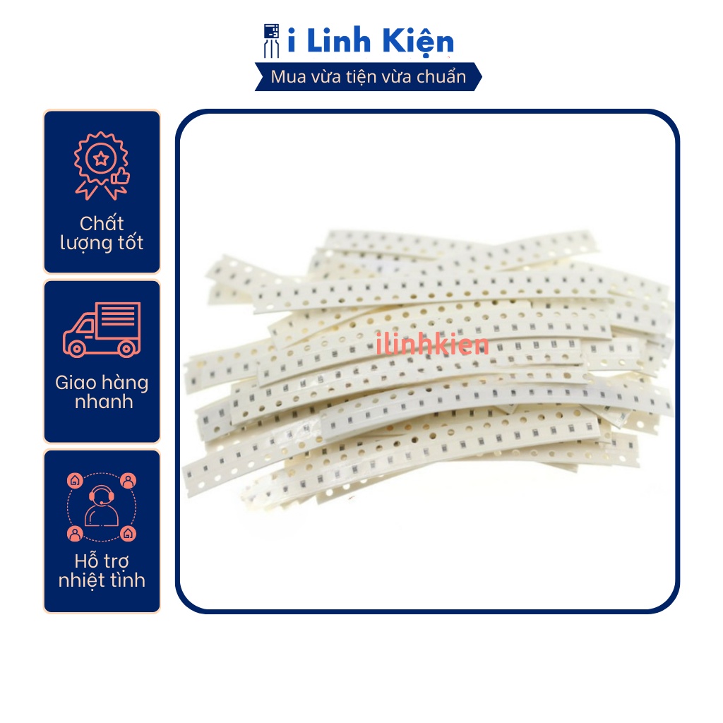 Điện trở dán 1R 1206 1% chất lượng tốt (túi 50c)