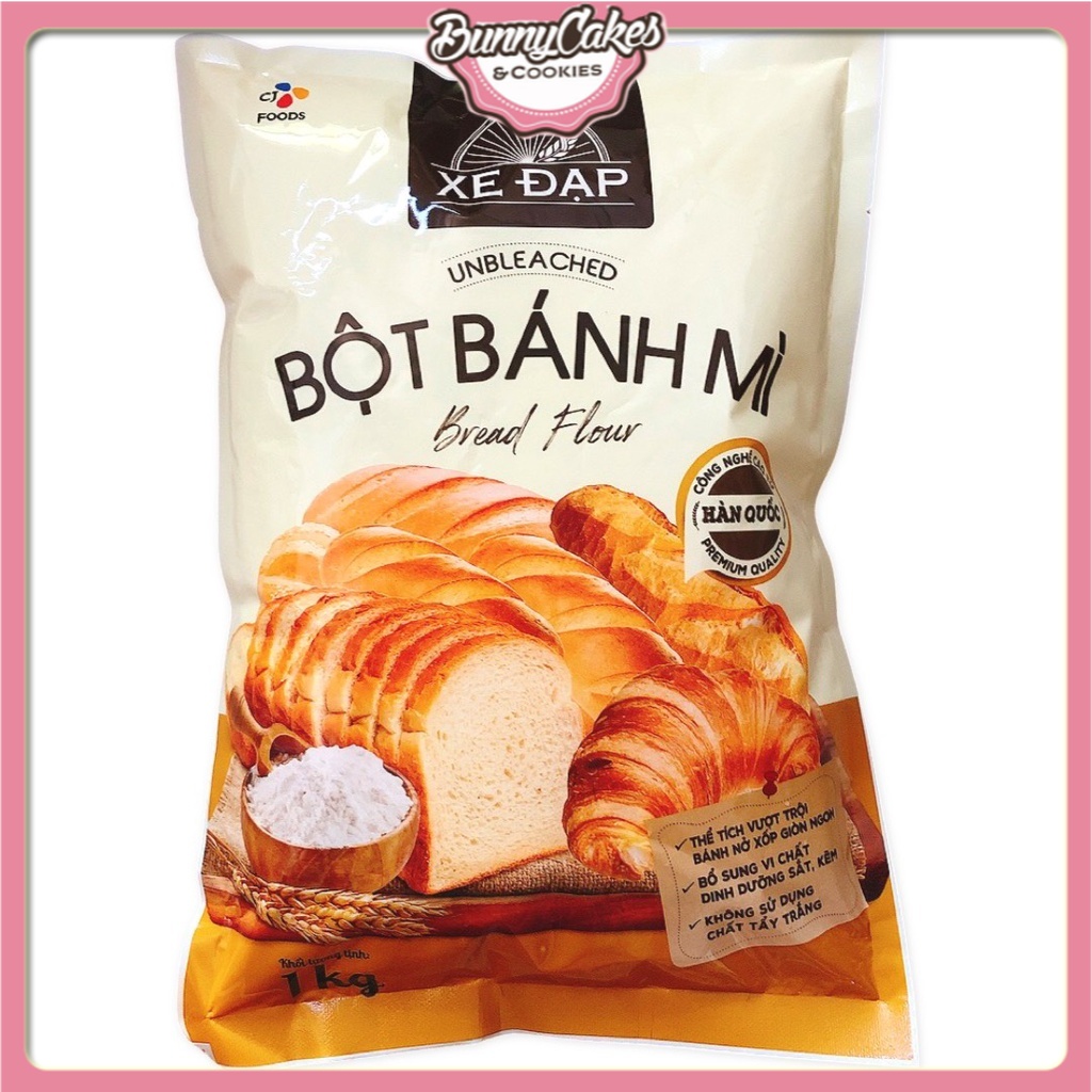 Bột bánh mì số 13 cj hàn quốc /bột mì dai làm bánh mì/ bread flour 1kg