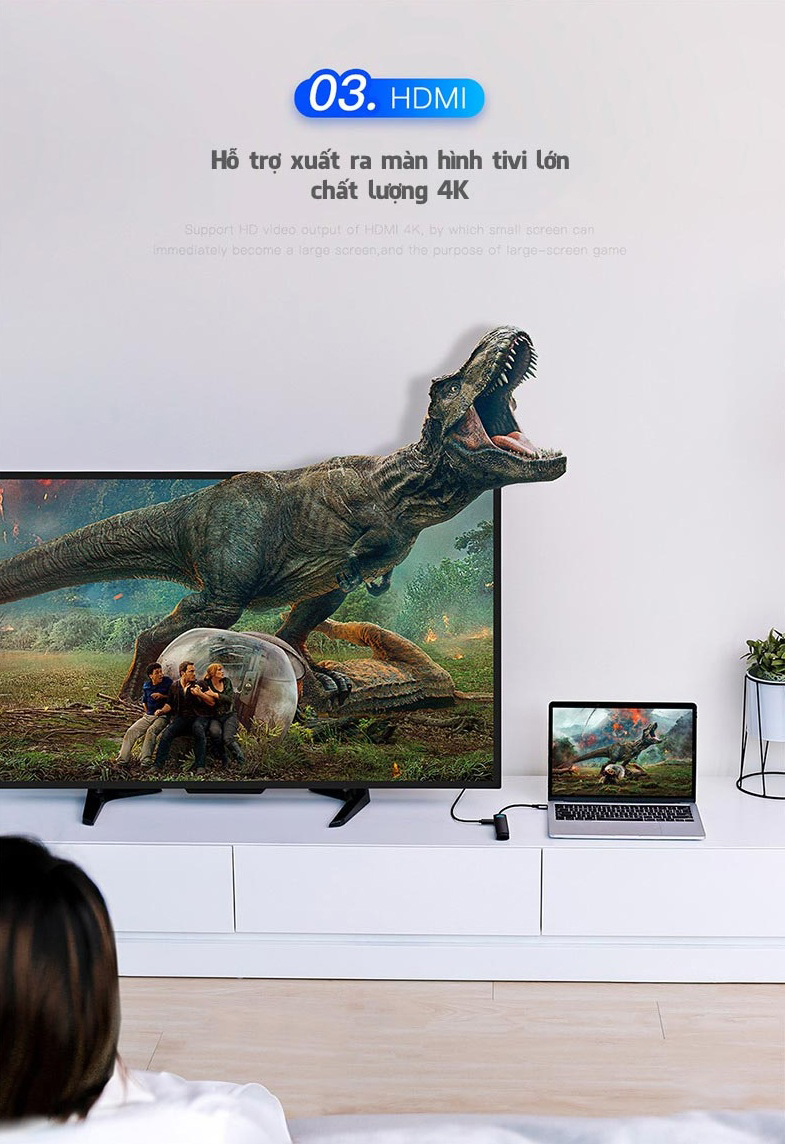 Cổng chuyển Baseus 4K HDMI Type-C 6in1