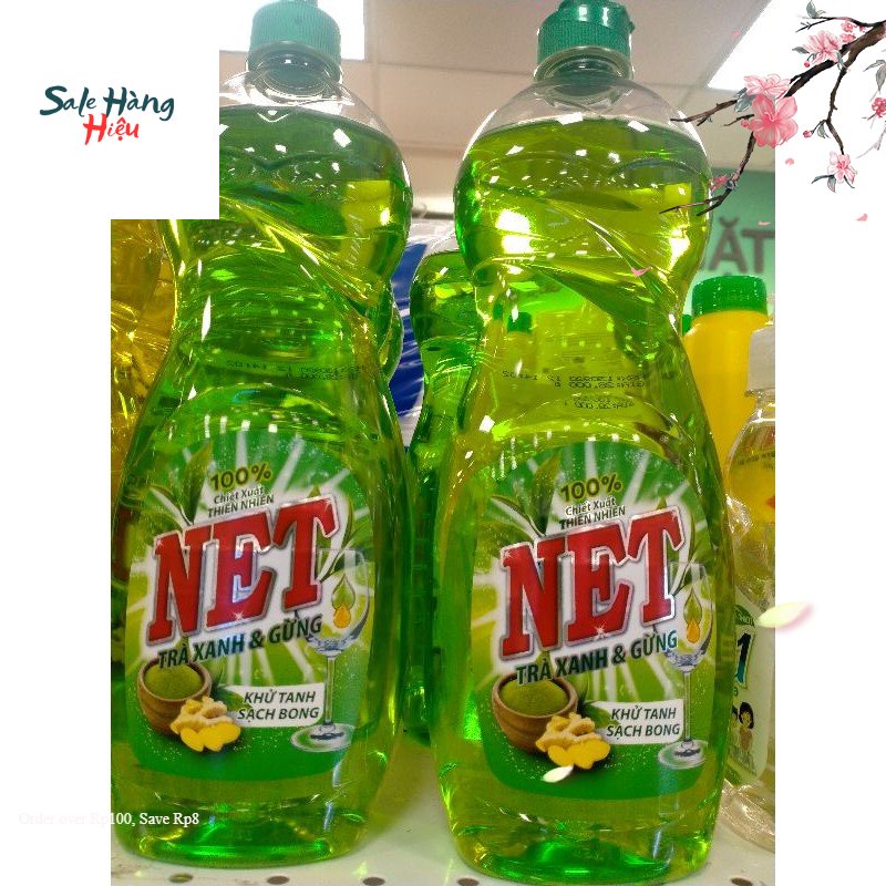 [HCM] Nước Rửa Chén NET Trà Xanh & Gừng 750ml
