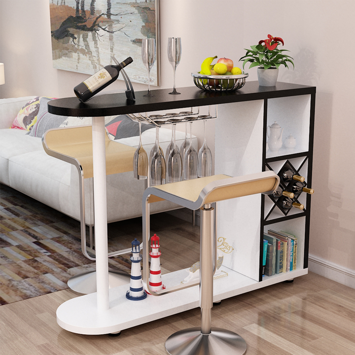 Bàn quầy Bar sáng tạo, Quầy bar mini gỗ hiện đại, Bàn đảo bếp vách ngăn phòng khách đẹp