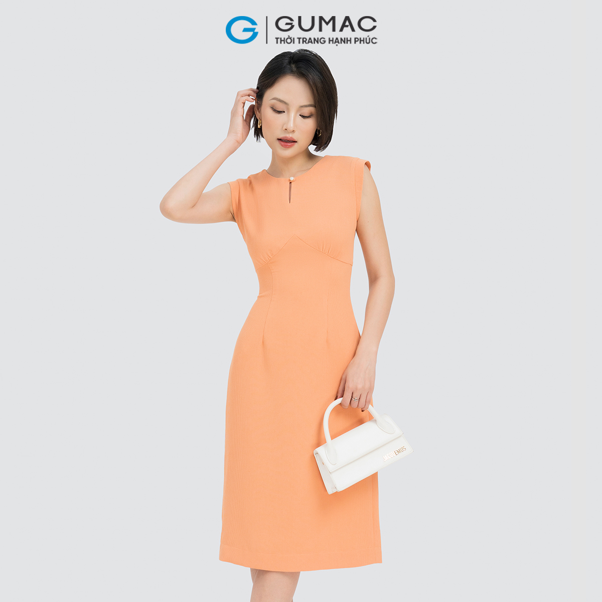 Đầm nữ bút chì tay liền GUMAC DD04024