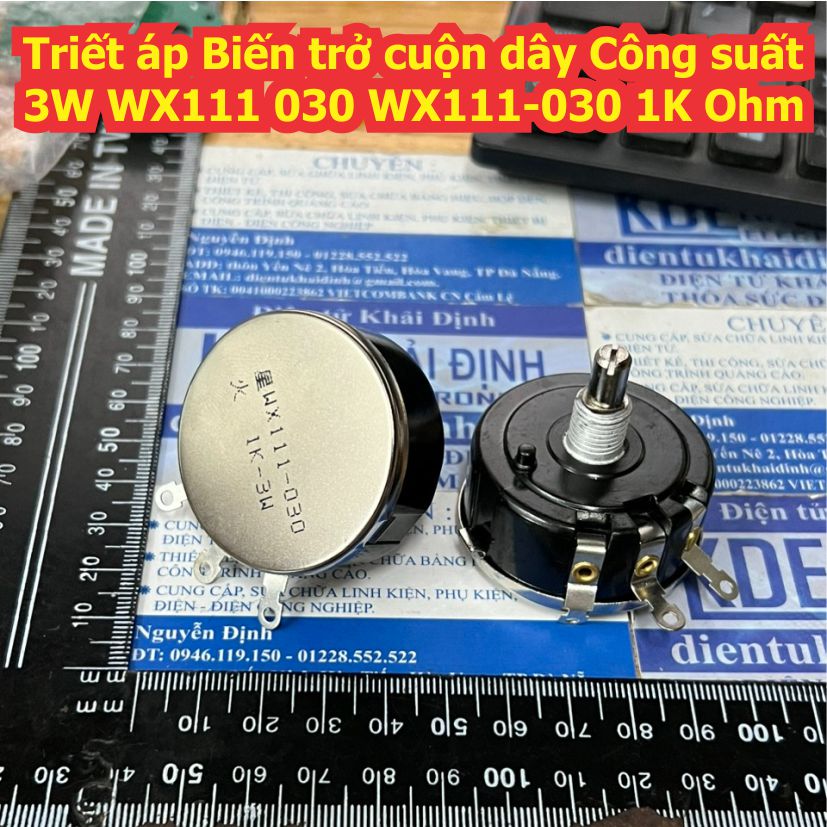 Triết áp Biến trở cuộn dây Công suất 3W WX111 030 WX111-030 1K 100 Ohm kde5975