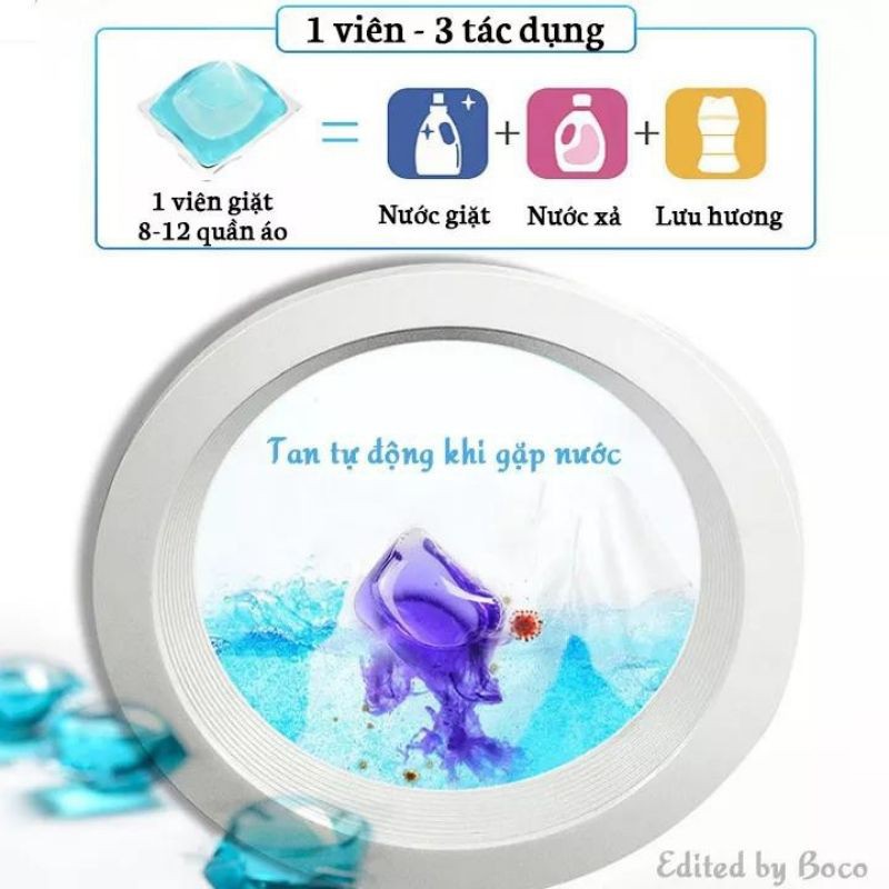 com bo 10 viên giặt quần áo
