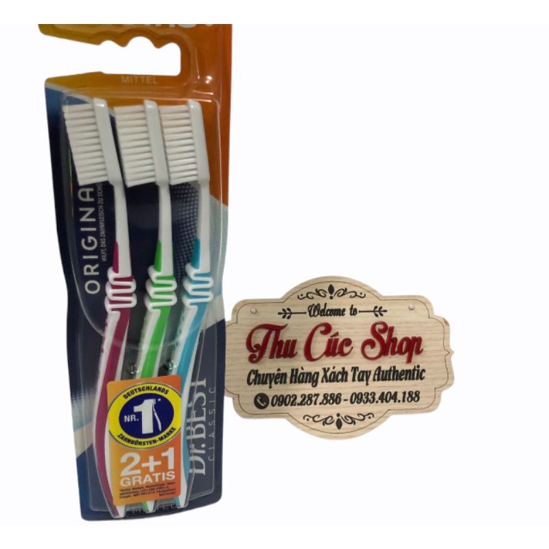 Bàn Chải Đánh Răng Dr.Best vỉ 3cái [HÀNG NỘI ĐỊA ĐỨC]