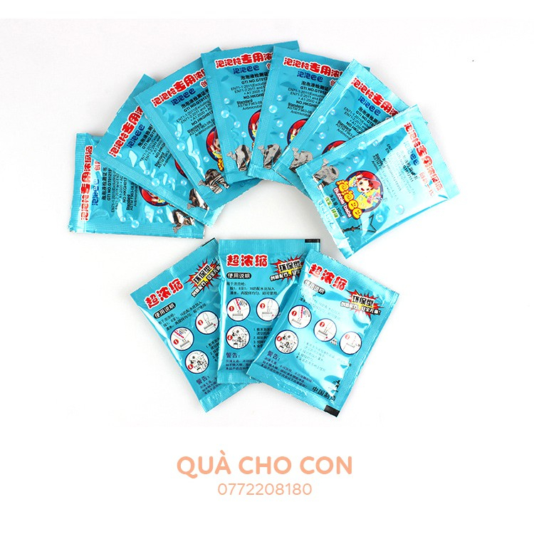 Nước Thổi Bong Bóng Xà Phong - SET 10 Gói  (Dung Dịch Pha Nước Thổi Bóng Bóng )