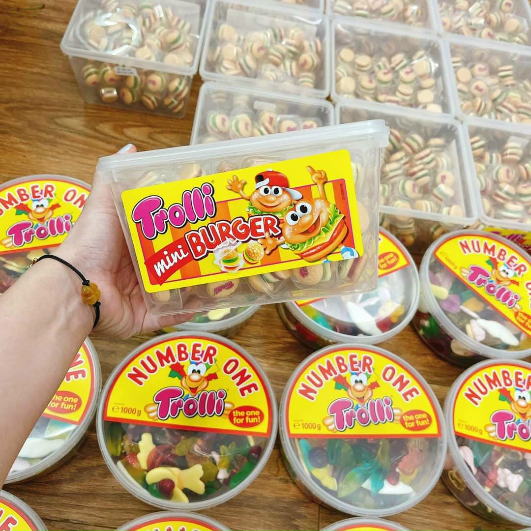 Combo 10 Kẹo Gum Trolli Mini Burger