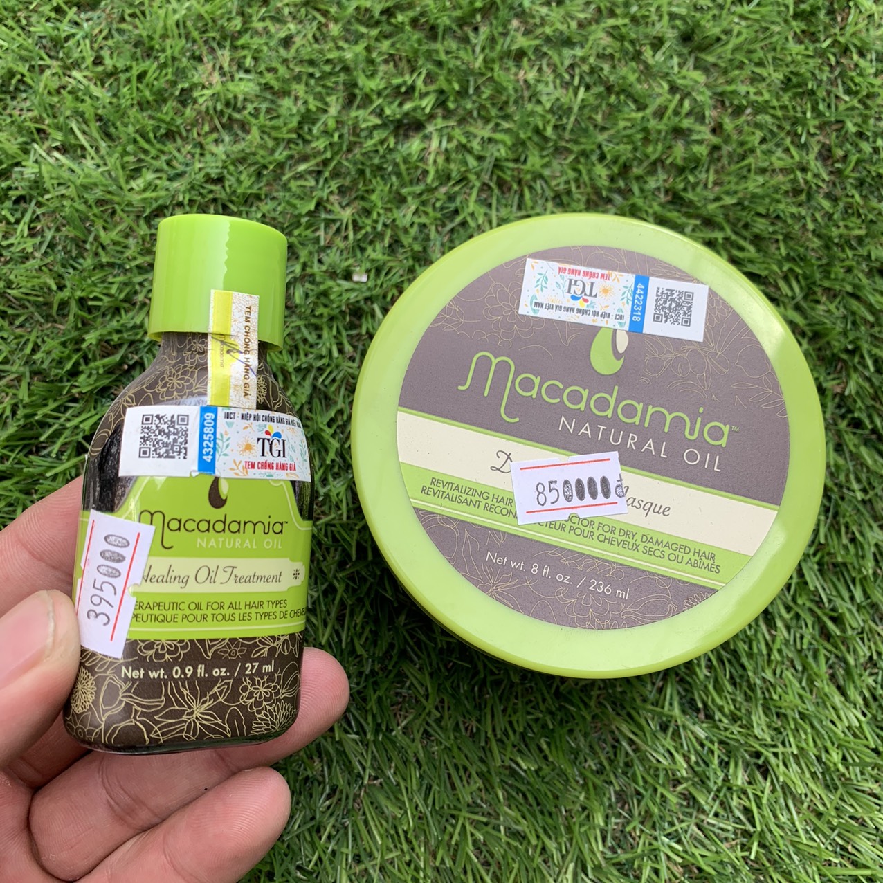 Combo tinh dầu Macadamia 27ml + Hấp Macadamia 236ml