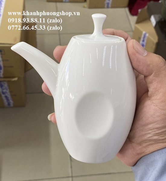 bình đựng nước chấm sứ Minh Long - bình đựng nước chấm