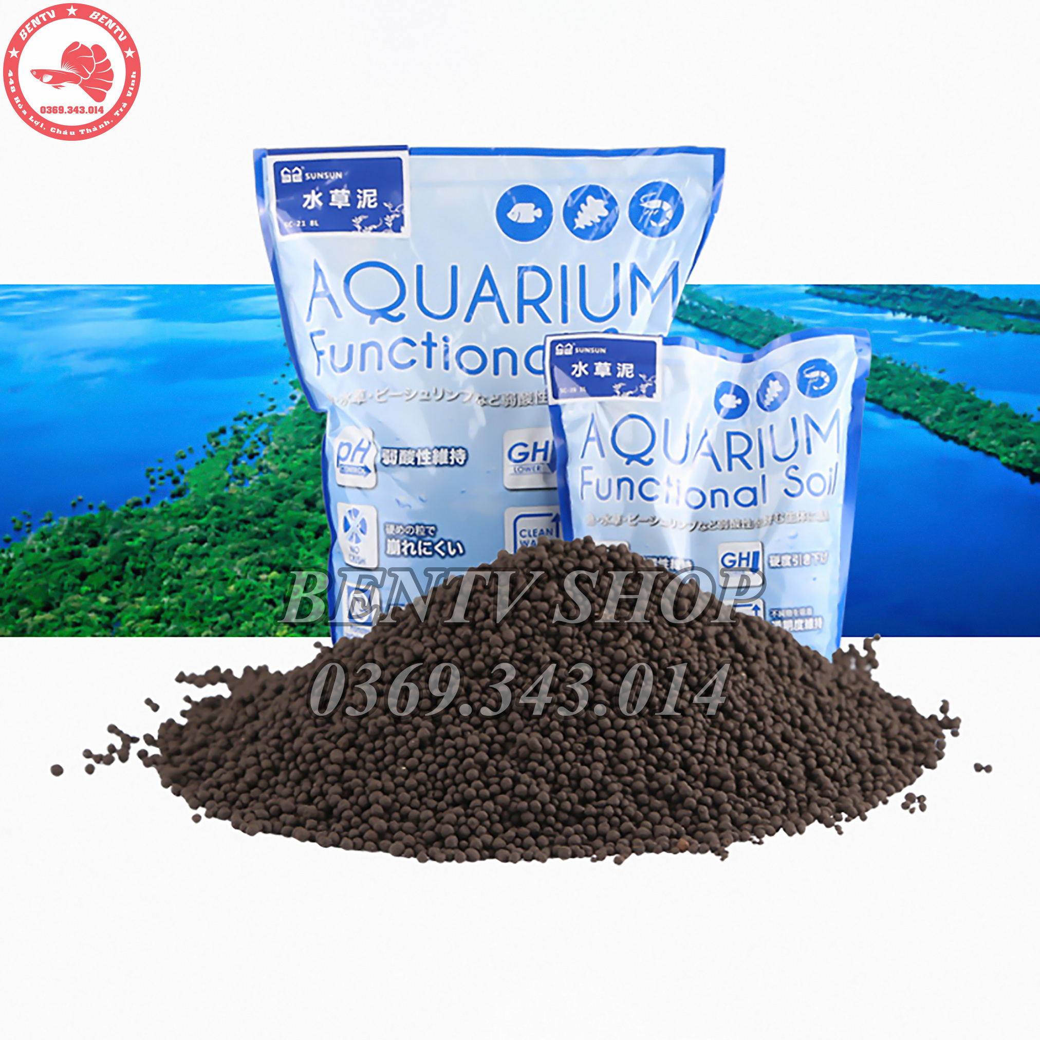 Phân Nền Thủy Sinh Aquarium Function Soil - Phân Nền Sản Xuất Tại Nhật 3 Lít