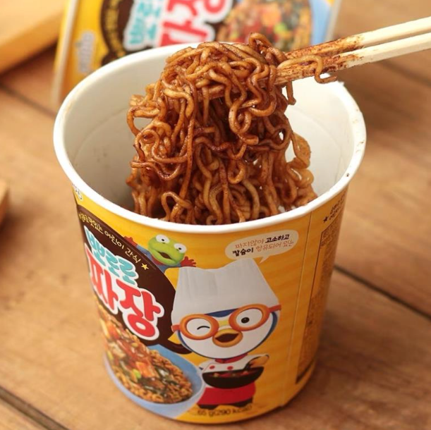 Lốc 6 Mì PORORO Tương Đen/ Spaghetti TRẺ EM Nội Địa Hàn Quốc hộp 65gram