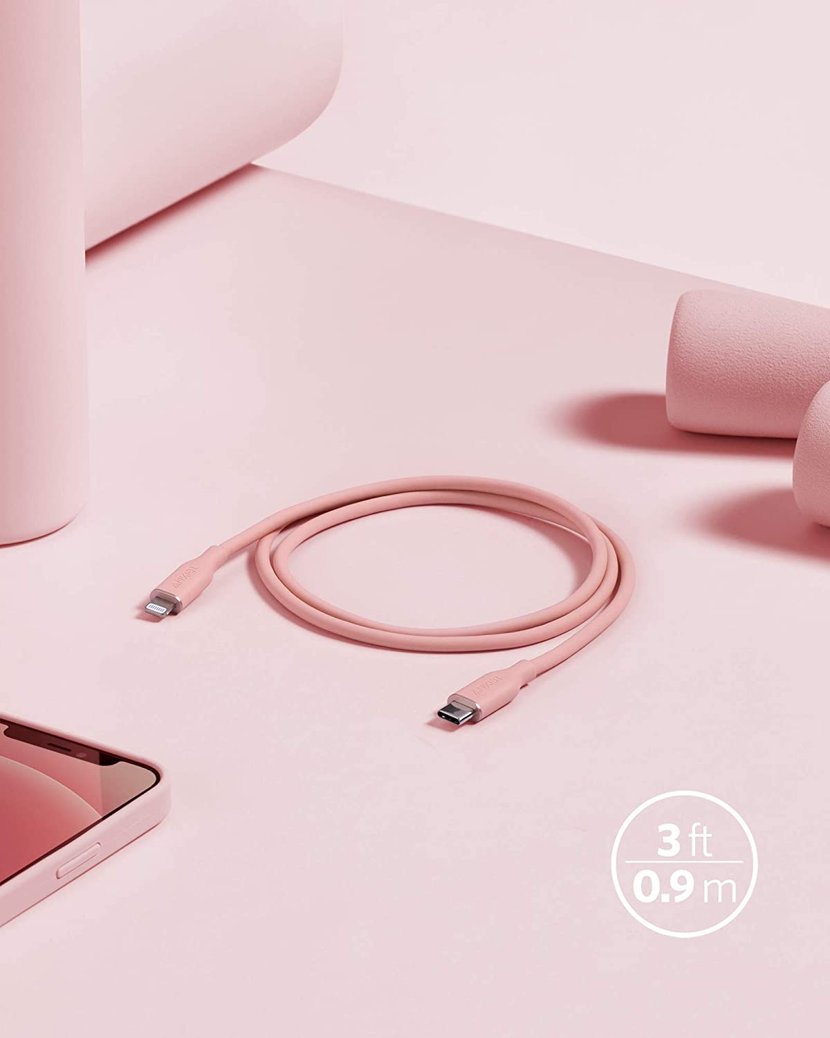 Cáp sạc nhanh Anker PowerLine III Flow USB C - Lightning (A8662) - [BH12T]