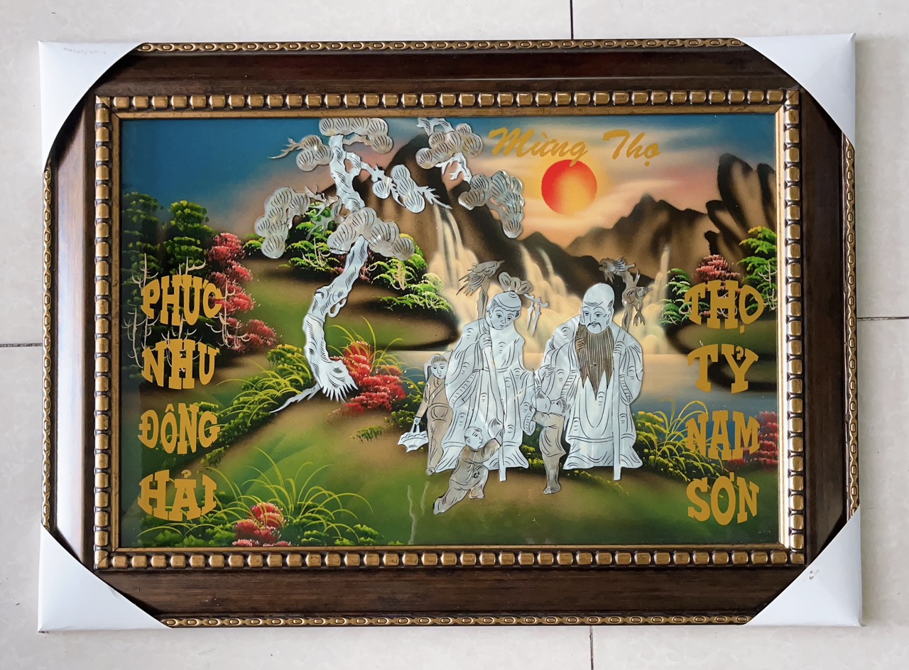 Tranh sơn mài Thanh Bình Lê- KHẢM CỪ cao cấp size 40x60 cm
