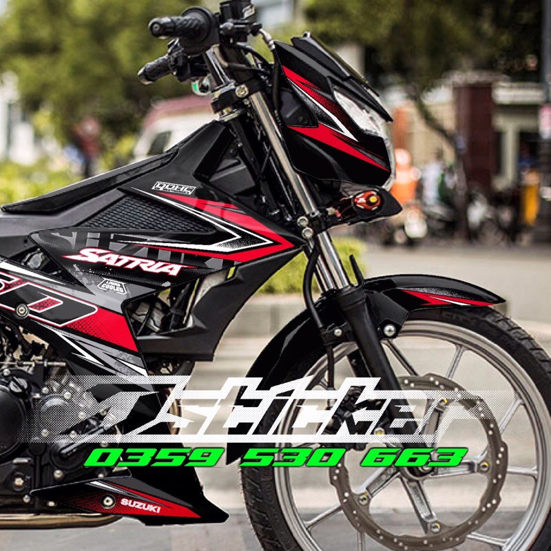 [TP.HCM] Tem Satria F150 đỏ rời xe đen - hot 2020 [KÈM QUÀ TẶNG]