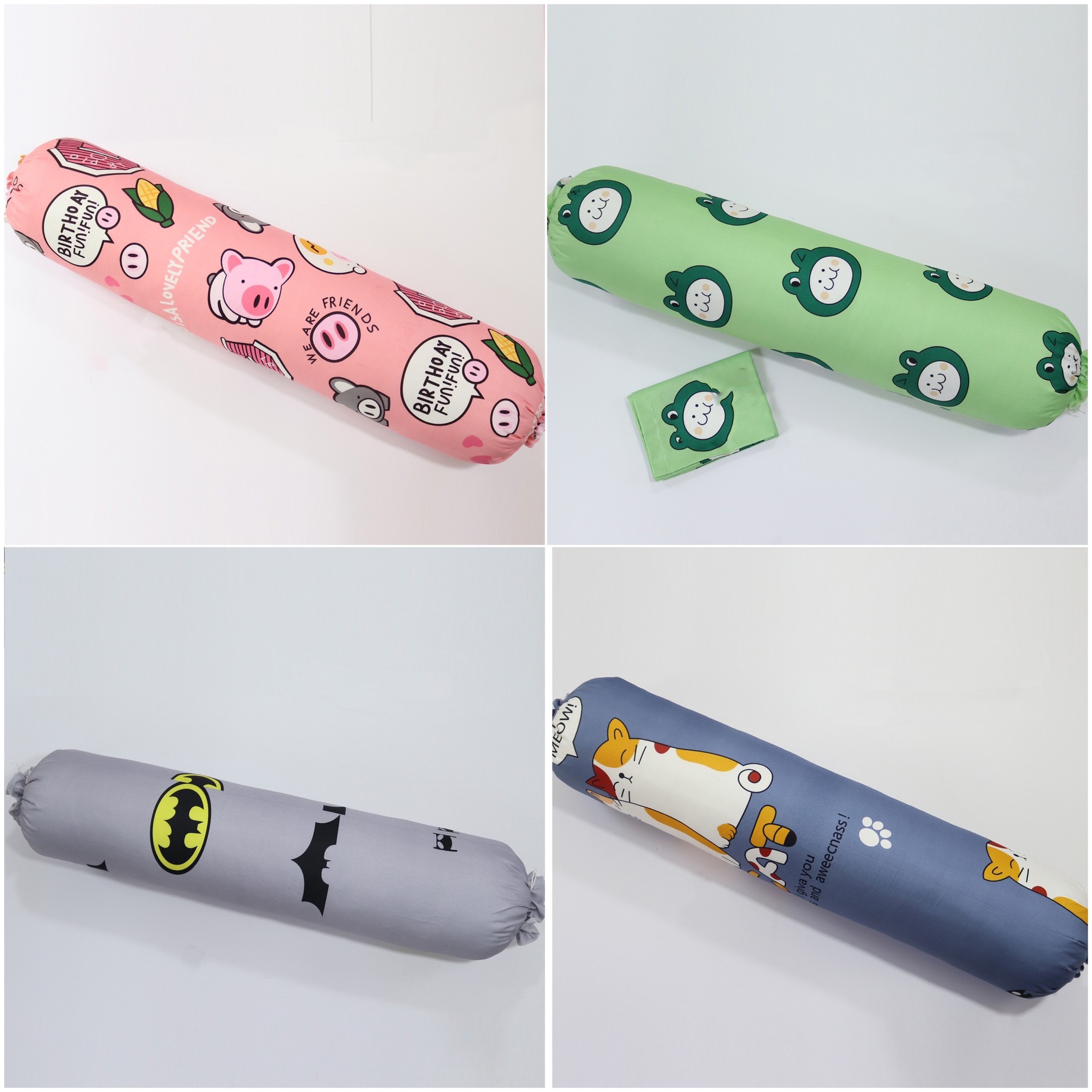 Vỏ gối ôm cotton poly 35x105 chat chọn mẫu hoặc gửi ngẫu nhiên