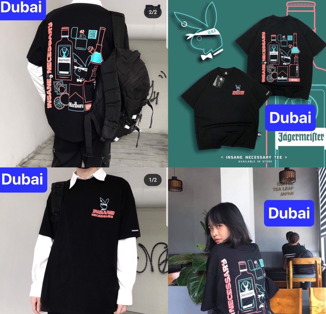 ÁO THUN NAM NỮ PLAY BOY UNSEX IN 3D NHẬT BẢN PHOM FORM RỘNG TAY LỠ HOT TREND MẠNH MẼ SÀNH ĐIỆU VẢI DÀY MỊN - DUBAI FASHION