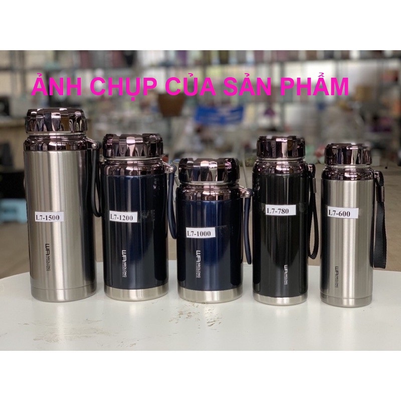 Bình giữ nhiệt inox 304 dung tích 1000ml 2 lớp cách nhiệt giữ nóng lạnh cao cấp dung tích 600ml, 1000ml, 1200ml