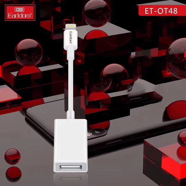 Rắc chuyển đổi Jack OTG cho Iphone, Ipad sang Usb Earldom OT48