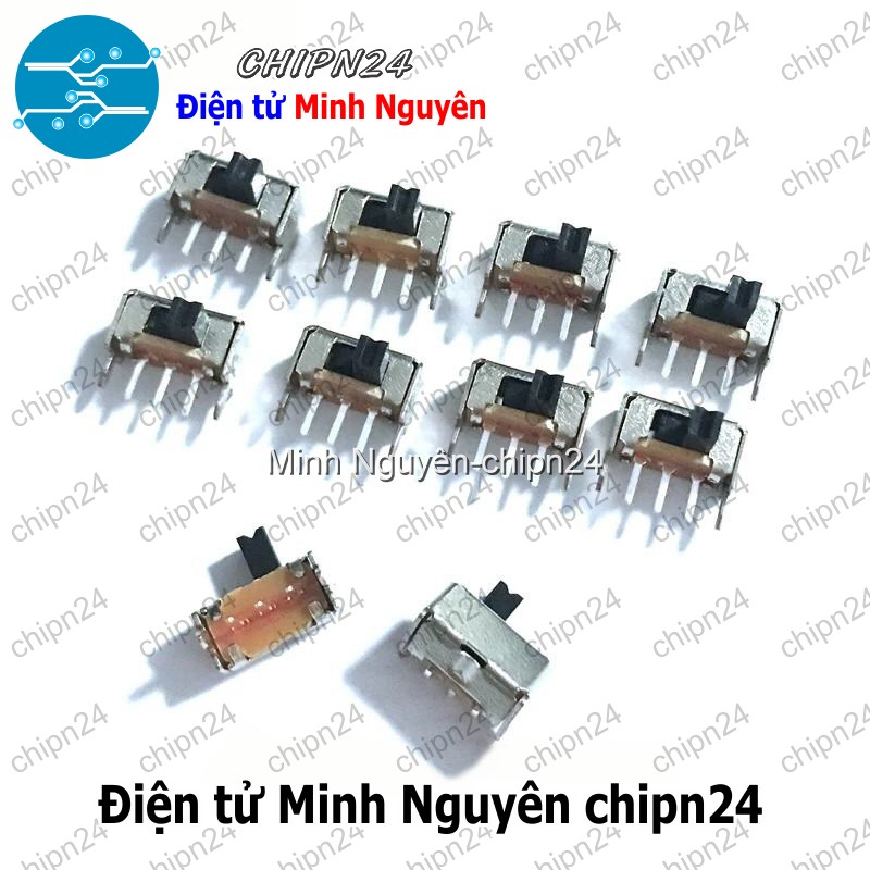 [5 cái] (K85) Công Tắc Gạt 2mm SS12D07 VG3 Thẳng (3 chân 2 vị trí) - HH000552