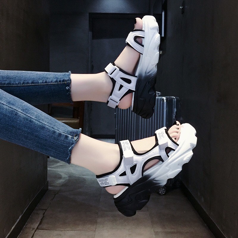 sandal dép nữ quai dù đế cao su non (3 màu)