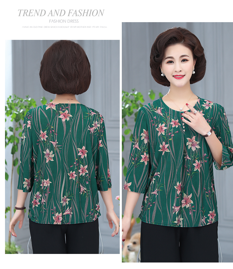 Áo sơ mi hoa trung niên cao cấp