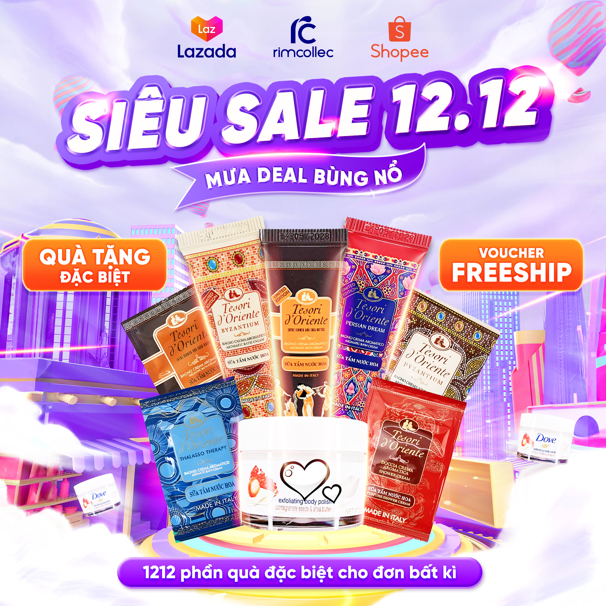 [QUÀ TẶNG] Gói Sữa Tắm Nước Hoa Tesori d’Oriente 9ml