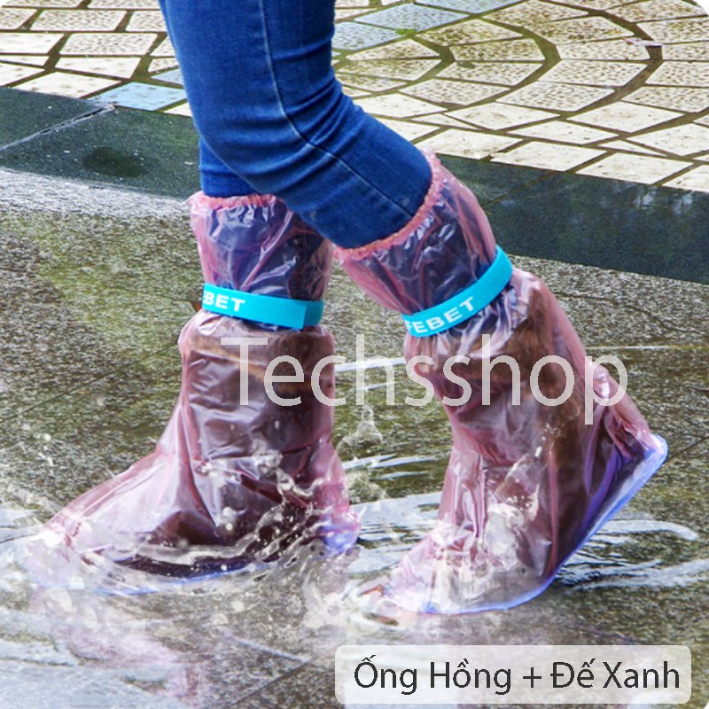 Bọc giày đi mưa nam 1 size từ 40 đến 43 - Giày đi mưa nữ ống cao - Rainboots