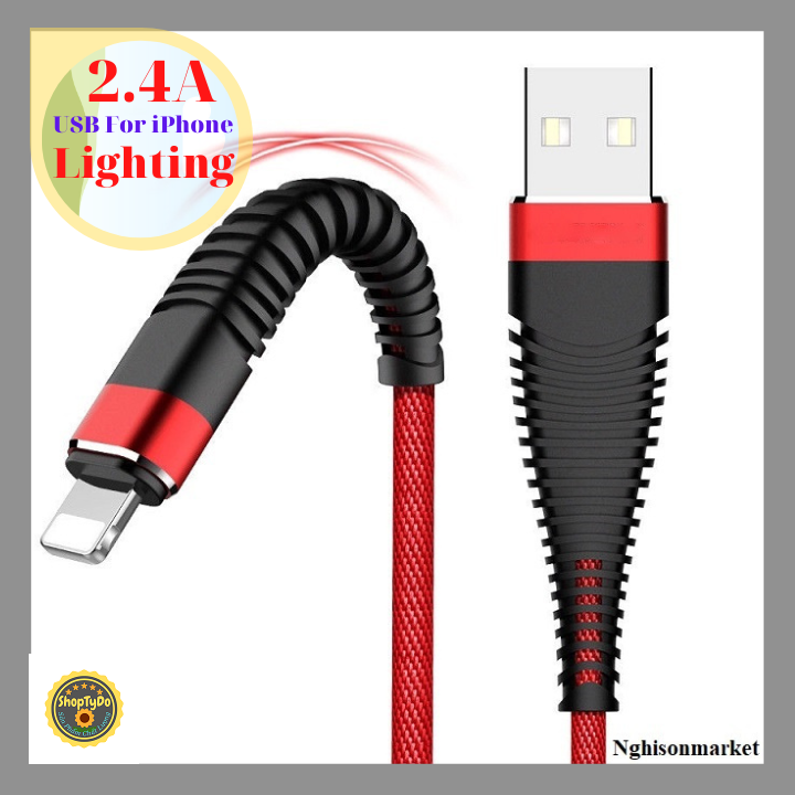Cáp sạc nhanh dây dù cổng USB lightning cho điện thoại iPhone