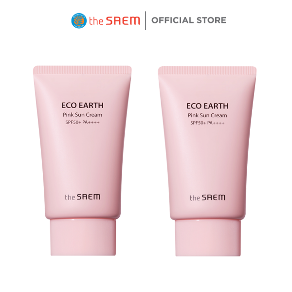 [Combo 2 sản phẩm] Kem chống nắng The Saem Eco Earth Pink Sun Cream 50g + Kem chống nắng Pink Not for sale 50g cao cấp
