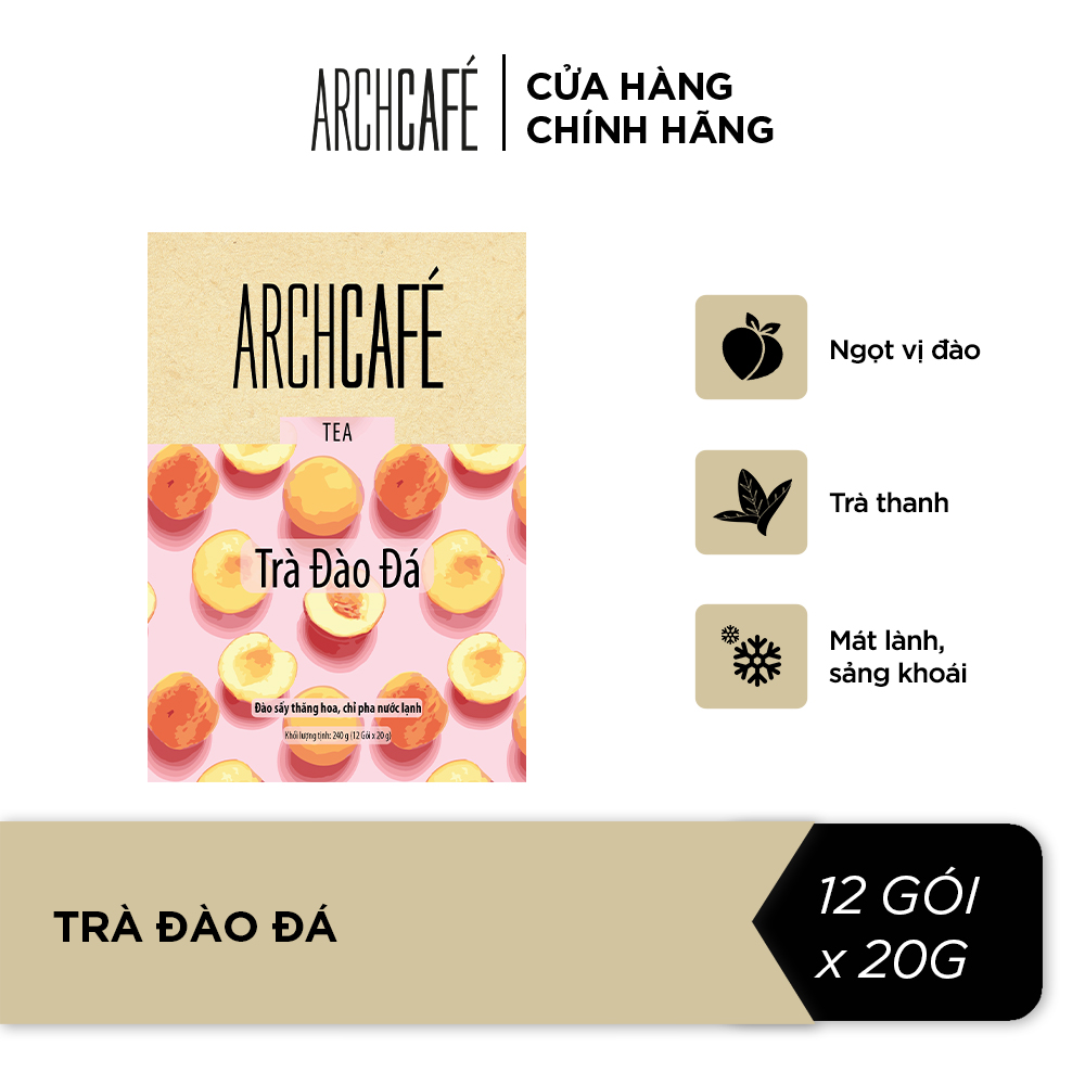 Iced Peach tea- Archcafé instant tea (Box 12 packs x 20g)