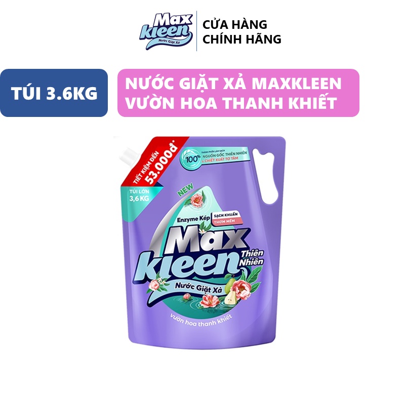 Nước giặt xả Maxkleen túi 3.8kg