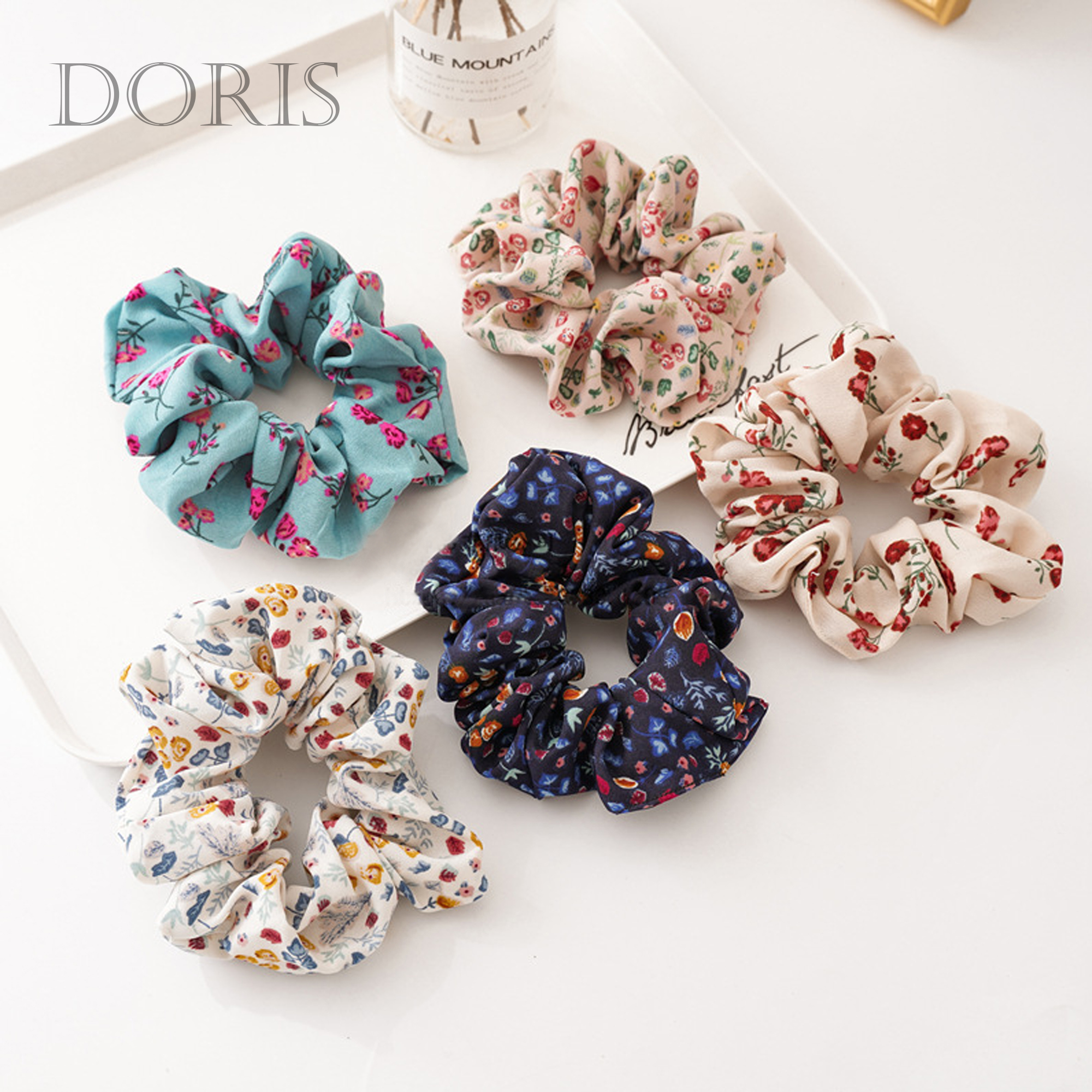 Dây cột tóc Scrunchies Hoa đáng yêu - DORIS HOUSE