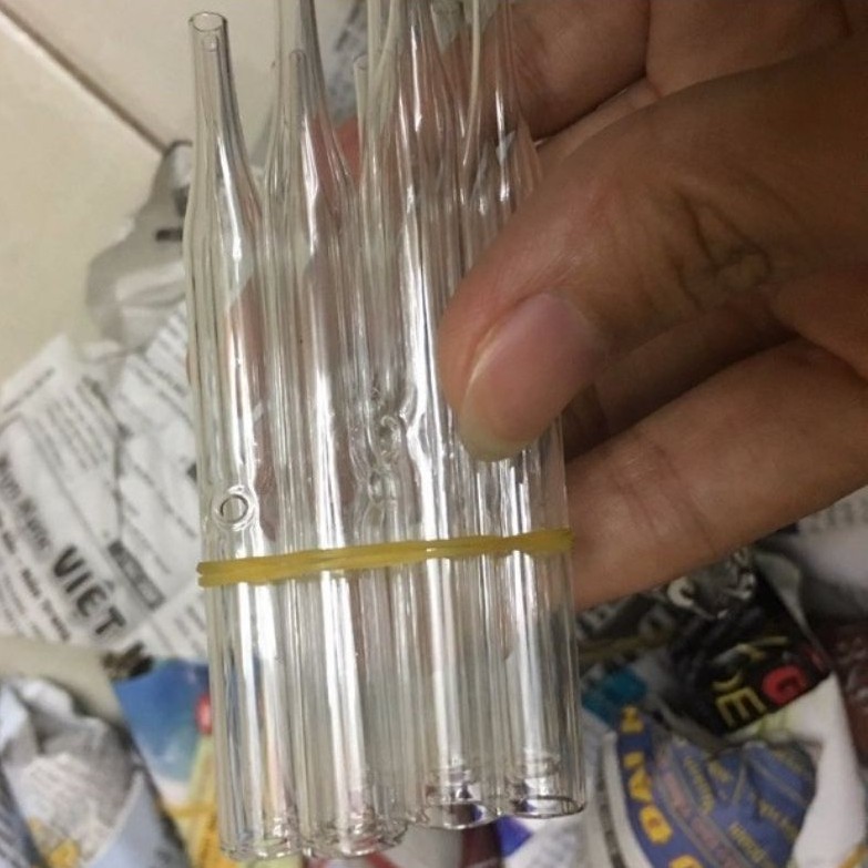 100 ống hút mụn thủy tinh