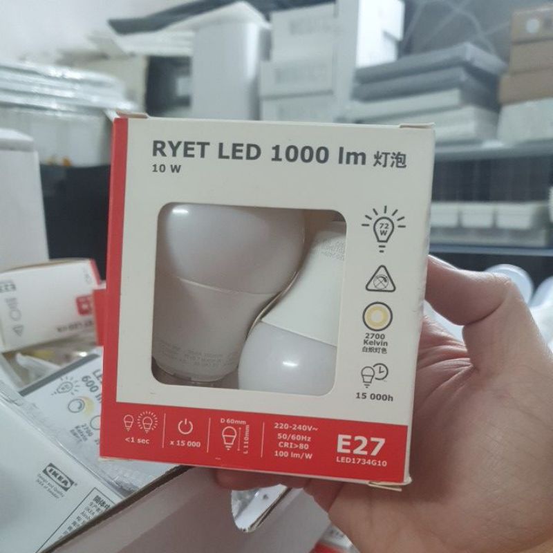 Bóng đèn led ikea e27 6w quang phổ 806 lumen ánh sáng 2700k và 4000k