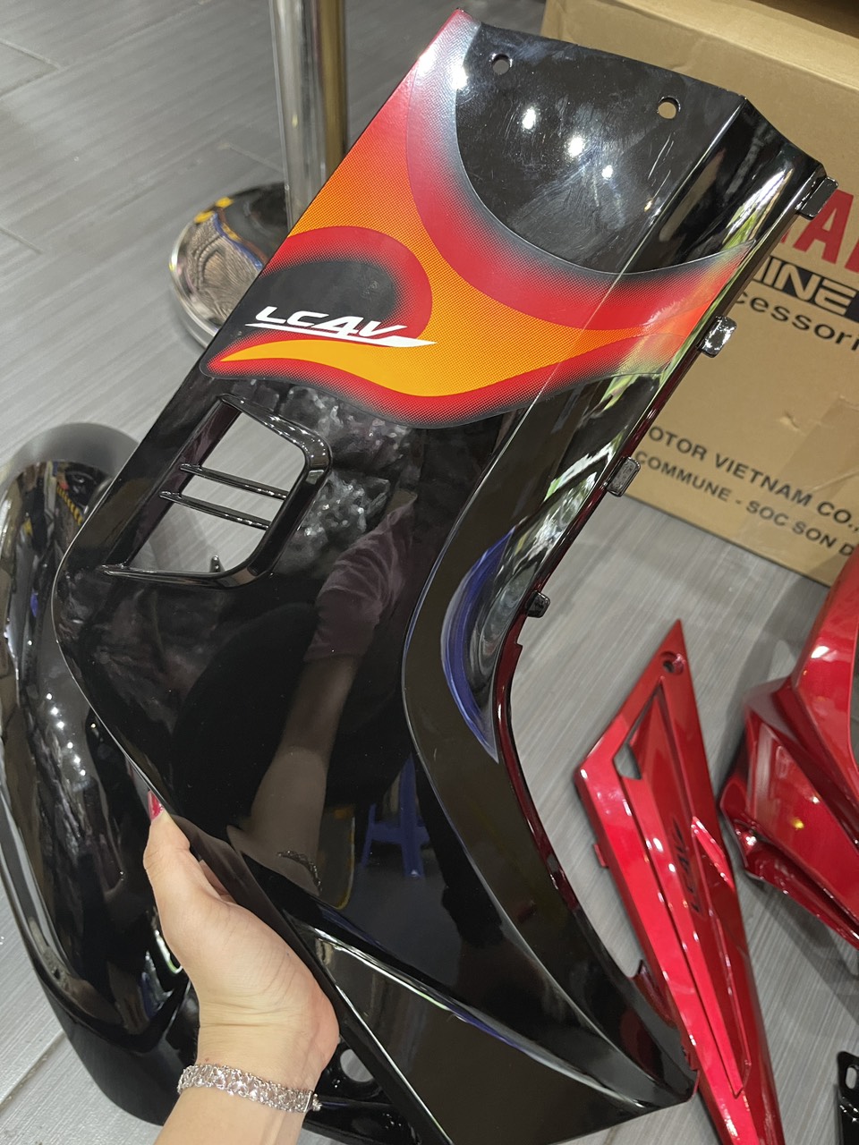 Dàn áo Exciter 2009 tem lửa đỏ đen full 17 món