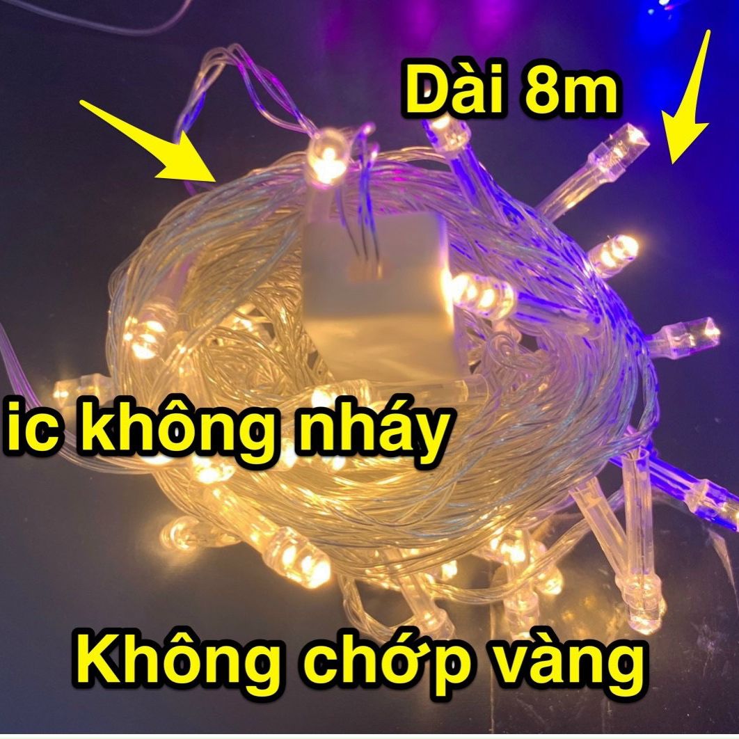ĐÈN LED DÂY VÀNG KO CHỚP TRANG TRÍ NOEL ~8 M
