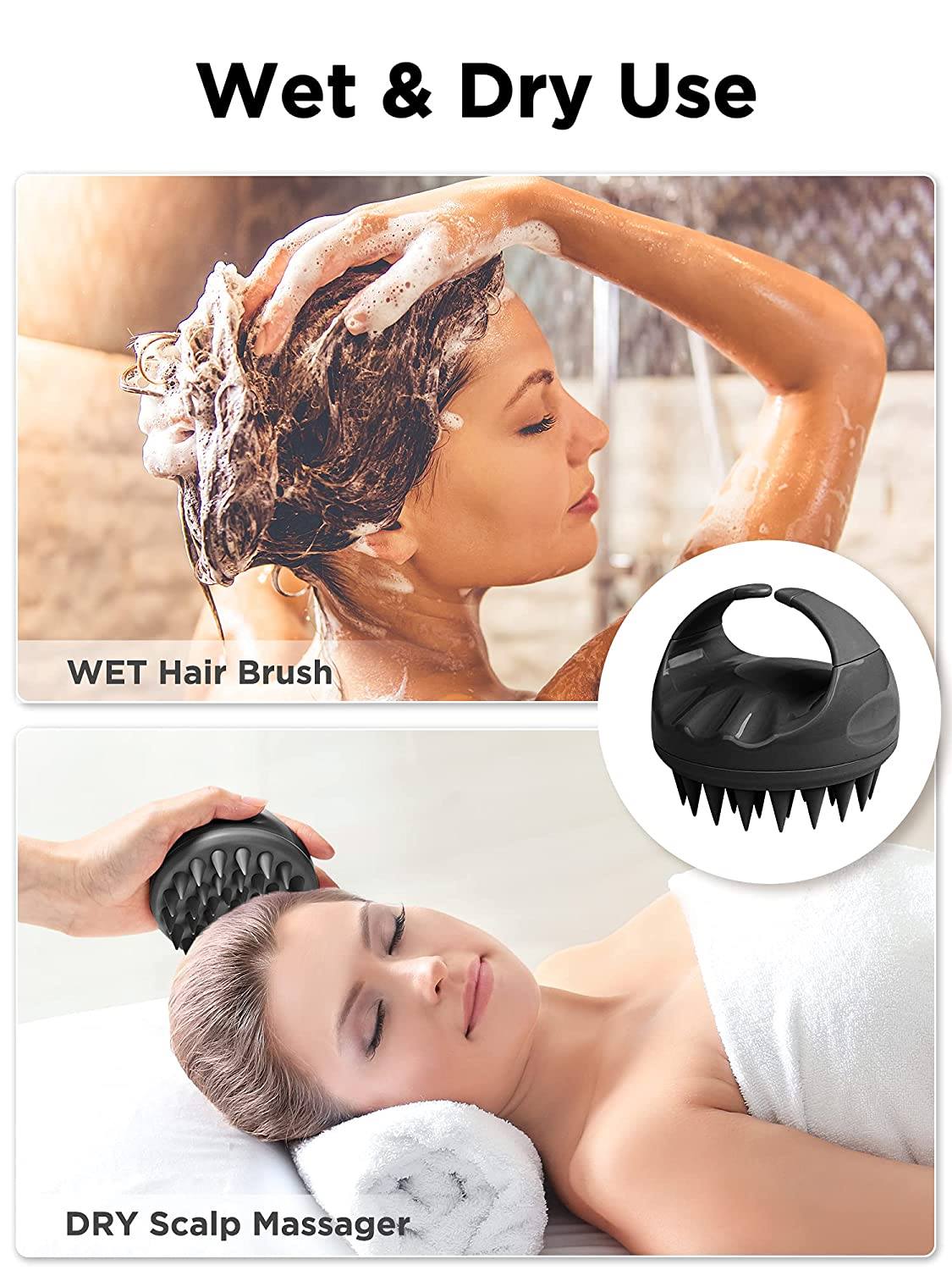 Lược gội đầu + massage Heeta Shampoo Brush