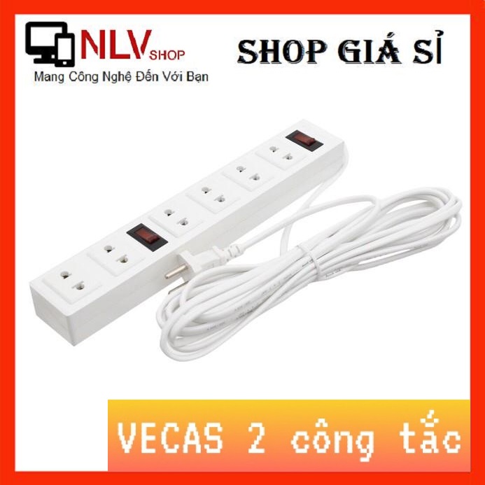 [HCM]Ổ ĐIỆN 6 Ổ CẮM - 2 CÔNG TẮC DÂY 3M