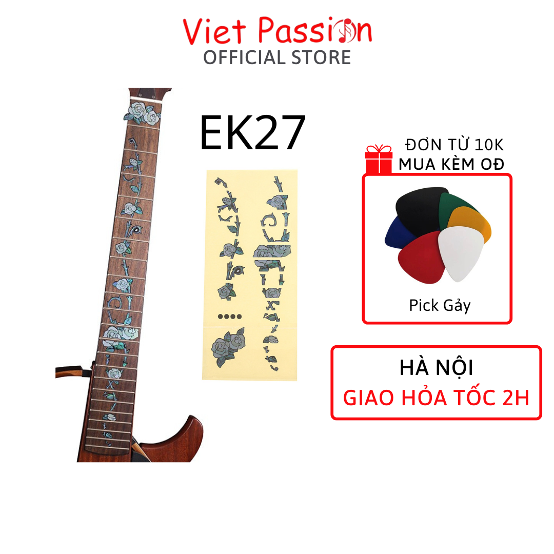 Miếng dán Sticker trang trí khảm cần đàn guitar chất lượng Viet Passion