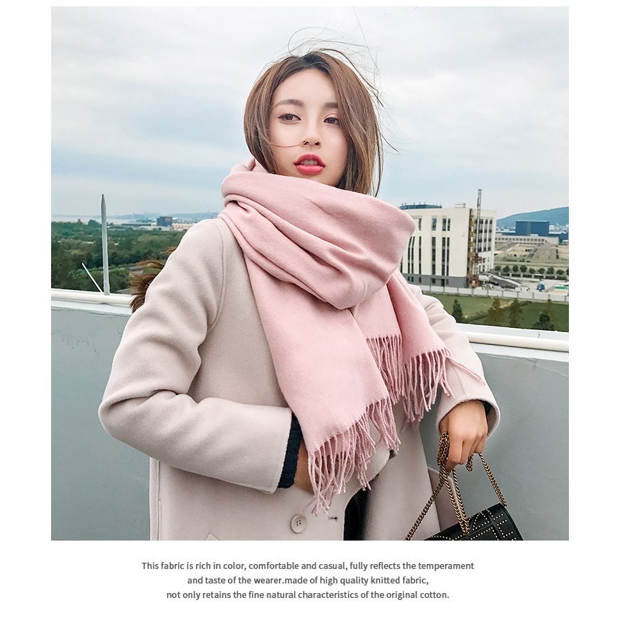 Khăn quàng Cashmere phong cách Hàn Quốc