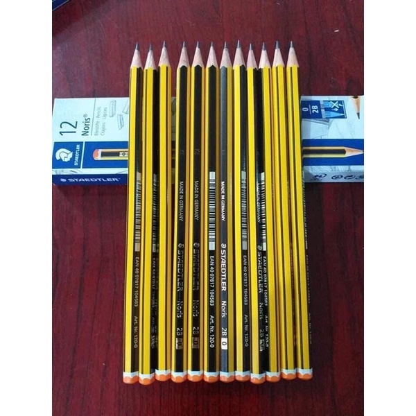 Bút chì Đức 2B/HB steadtler chính hãng màu vàng/ hộp 12 cây