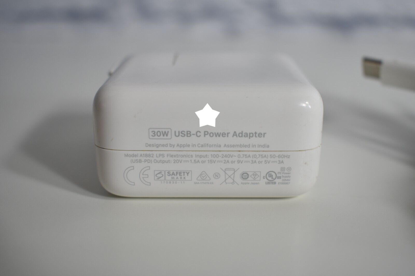 [Chính hãng] Bộ sạc cáp Type-C 30W A1882