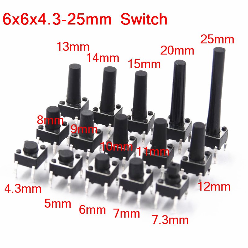 Bộ 20 công tắc nhấn nhả 4 chân mini - công tắc reset/passing/arduino/diy/dip