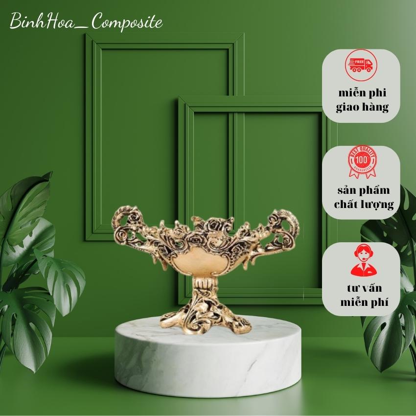Bình hoa thuyền cổ điển composite mã bh32, lọ cắm hoa cao cấp, bình hoa trang trí