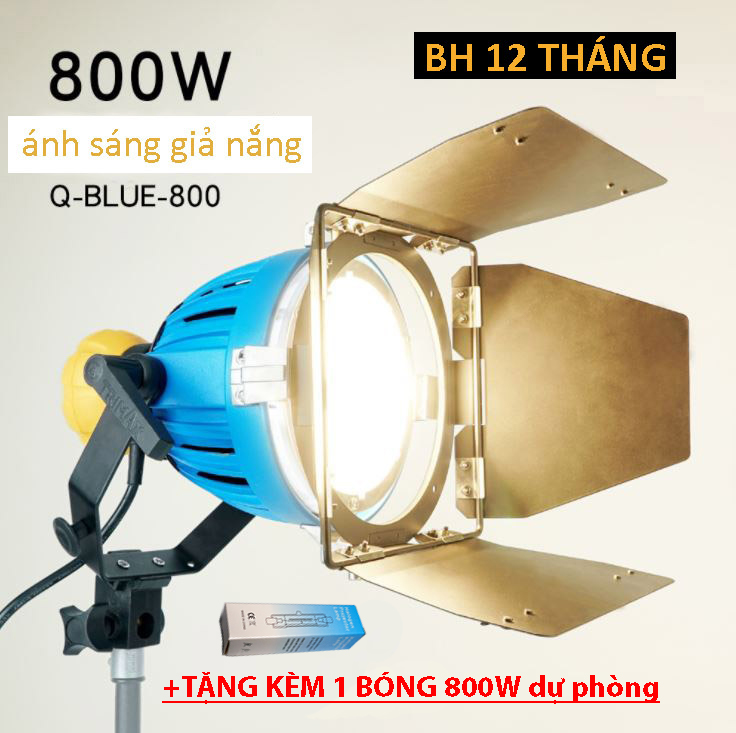 ĐÈN PHA STUDIO HALOGEN 800W QBLUE-800 (ÁNH SÁNG ẤM)
