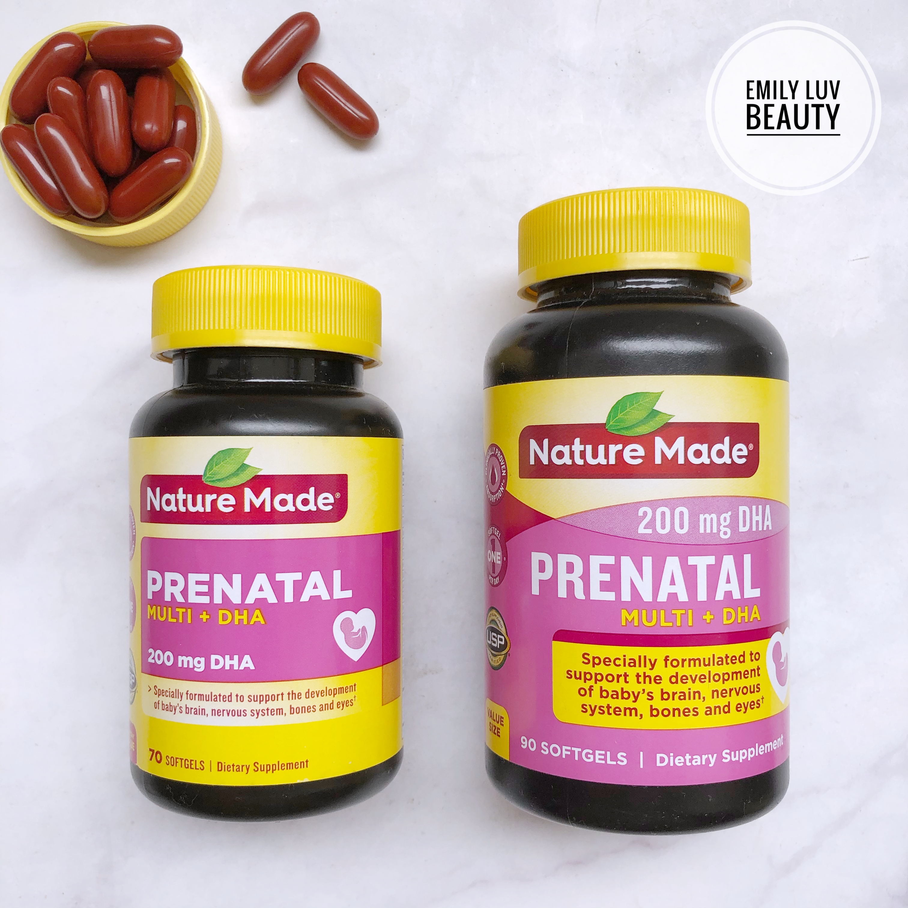 [HCM]Vitamin bầu Nature Made Prenatal Multi + DHA 70 viên