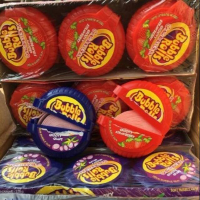 Kẹo Hubba Bubba Thái Lan -Cao Su Cuộn Thái Lan Bubble Rolls 180Cm|Dâu