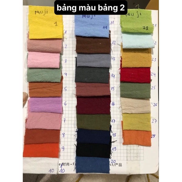 vải thô đũi trơn mềm mát ( thô cara ) 100% cotton
