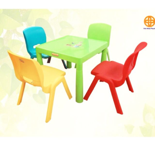 Bàn học mầm non việt nhật .bàn nhựa đa năng cho bé.